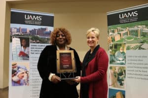 Naomi Cottoms and the Tri County Rural Health Network won the Chancellor's Award in 2016.