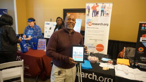 Hayes Miller of Little Rock was among the expo attendees who joined the UAMS ARresearch registry of potential research volunteers.