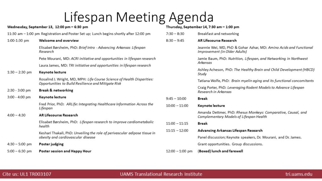 Lifespan Meeting Agenda