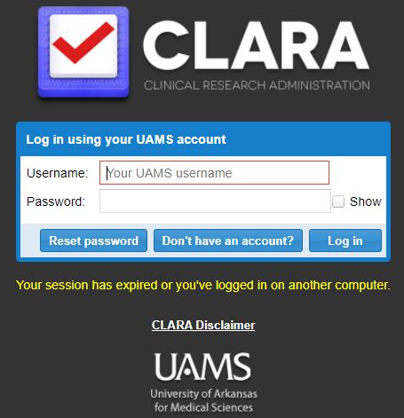 Screenshot of CLARA tool