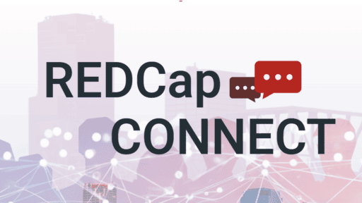 Images includes graphic of unknown city skyline and says REDCap Connect.